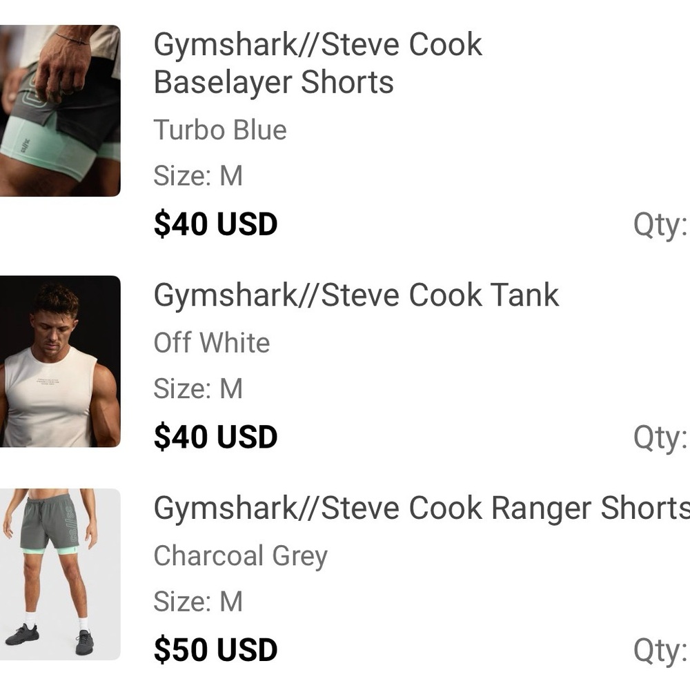 Gymshark X Steve Cook Tank, Ranger Short, Base Layer Short - Picture 10 of 10